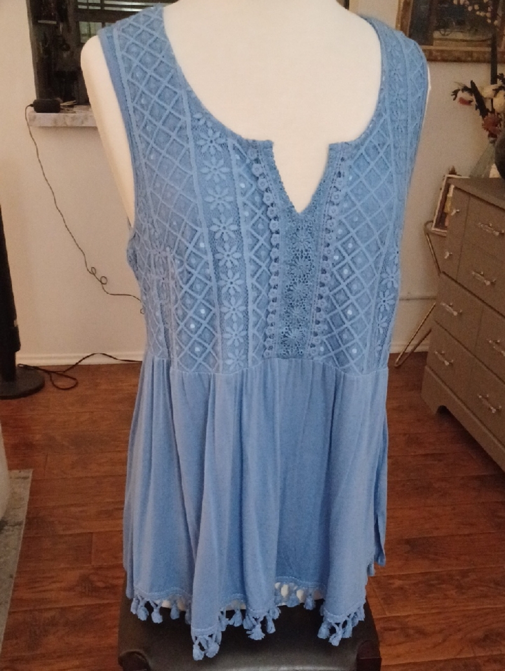 Unity World Wear Light Blue Scoop Neck Top